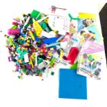 Selection of building blocks and lego pieces