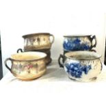 Selection of 6 vintage chamber pots