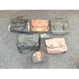 Selection of vintage and later bags includes brief cases etc