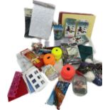 Selection of craft items to include , paper, accessories, nail design, string etc