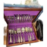 Canteen of silver plated cutlery