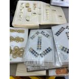 Large selection of assorted vintage and later sample buttons etc