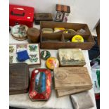 Quantity of vintage tins to including advertising etc