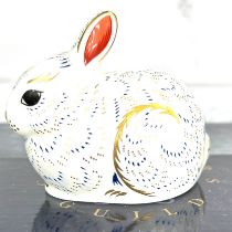 Royal Crown Derby paperweight, bunny, with box