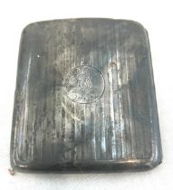 Antique silver cigarette case, weight 89 grams, hallmarked