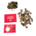 Selection of vintage coins to include Royal Mint Coinage of Great Britain and Northern Ireland