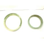 Two vintage jade bangles