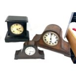 Selection of vintage mantel clocks a Gee one key hole and two others - all untested spares and