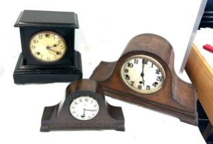 Selection of vintage mantel clocks a Gee one key hole and two others - all untested spares and