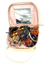 Box of vintage costume jewellery