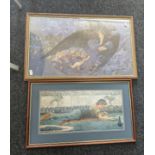 Two framed prints to include ' Blue Mosaic by Edward Matthew Hale 1852-1924' and ' Night with her