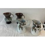 4 Pieces of pottery includes jugs, 225 etc