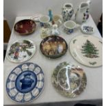 Selection of vintage miscellaneous to include Portmerion, collectors plates, carltonware etc