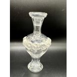 Lalique glass scent bottle complete with stopper, fully marked height 14.5cm