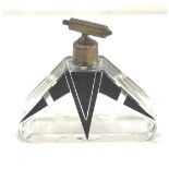 One genuine art deco perfume bottle measures approx 4.5 inches tall