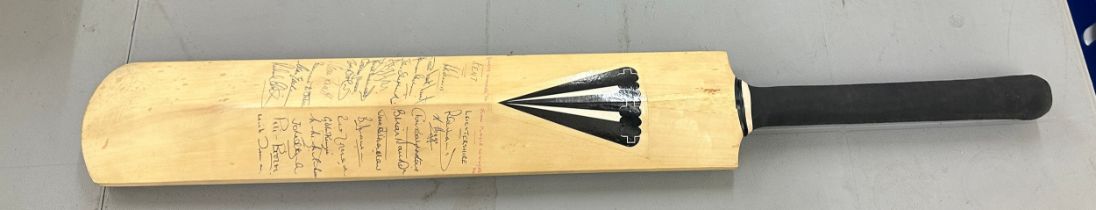 Signed cricket Duncan fearnley bat, 1974