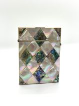 Victorian mother of pearl card case in good condition
