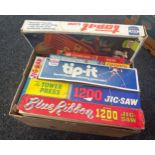 Selection of vintage games and jigaws to include Top-it etc