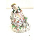 German Sitzendorf 19th century figurine measures approx 7 inches tall