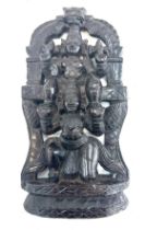 Vintage Hindu wooden carving measures approx 10.5 inches long by 6 inches wide