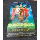 Large vintage 3D Scooby Doo cinema advertising poster measures approx 72 inches tall by 41 inches