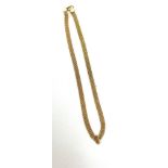 Ladies 9ct gold necklace, damage to single link as seen in image, total weight 6.8grams