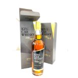 2 bottles of Boxed King Car Whisky, single malt whisky 46%, 700ml cased bottles