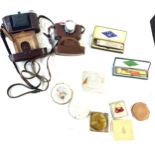 Selection of collectables includes compacts, cameras etc