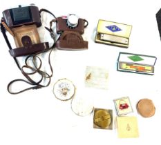 Selection of collectables includes compacts, cameras etc