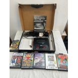 Boxed Sega Mega drive II and a selection of 6 vintage games includes sonic, foot ball etc