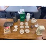 Selection of miscellaneous includes bells decanter, part tea service etc