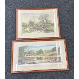 2 Framed limited edition prints by Alan ingham largest measures approximately 33 inches by 19 inches