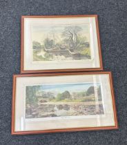 2 Framed limited edition prints by Alan ingham largest measures approximately 33 inches by 19 inches