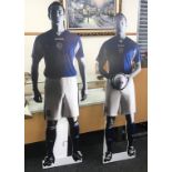 Signed football player boards of Leicester City Football Club players Matt Oakley, Stevie Howard