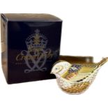 Royal Crown Derby paperweight, firecrest , with box