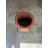 Terrocota chimney pot measures 18 inches tall 13 inches diameter