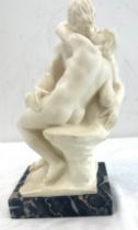 G-Ruggeri Louers sculpture figure on marble base measures approx 10.5 inches tall