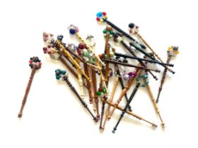 Large selection of vintage and later lace bobbins