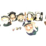 Selection of Royal Doulton toby jugs to include Aramis, Anne Boleyn, Old Salt and some miniatures