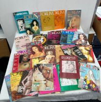 Selection of vintage erotica magazines to include Experience, In Depth, Forum etc