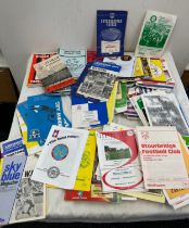 Selection of vintage football programmes from 1960s onwards of various clubs