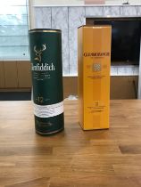 Two boxed Scotch whisky to include Glenmorangie and Glenfiddich both 70CL