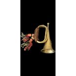 Vintage brass royal artillery bugle musical instrument