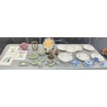 Selection of miscellaneous includes oriental, wedgwood, H&G Stephenson cake plates and stand etc