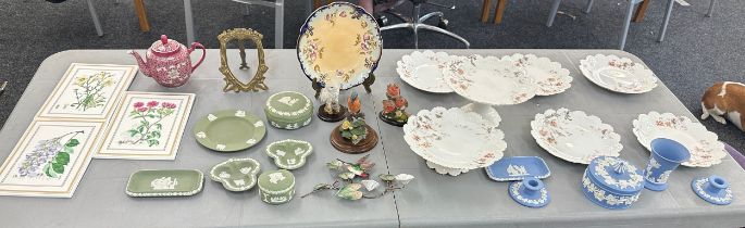 Selection of miscellaneous includes oriental, wedgwood, H&G Stephenson cake plates and stand etc