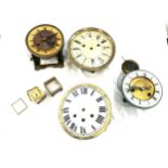 Selection of vintage and later clock faces, spares and repairs