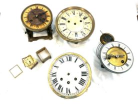 Selection of vintage and later clock faces, spares and repairs
