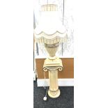 Lamp on a pedestal height 55 inches tall