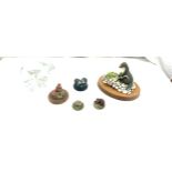 Selection of animal figures includes Boarder fine art figure, glass paper weight etc