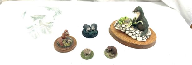 Selection of animal figures includes Boarder fine art figure, glass paper weight etc